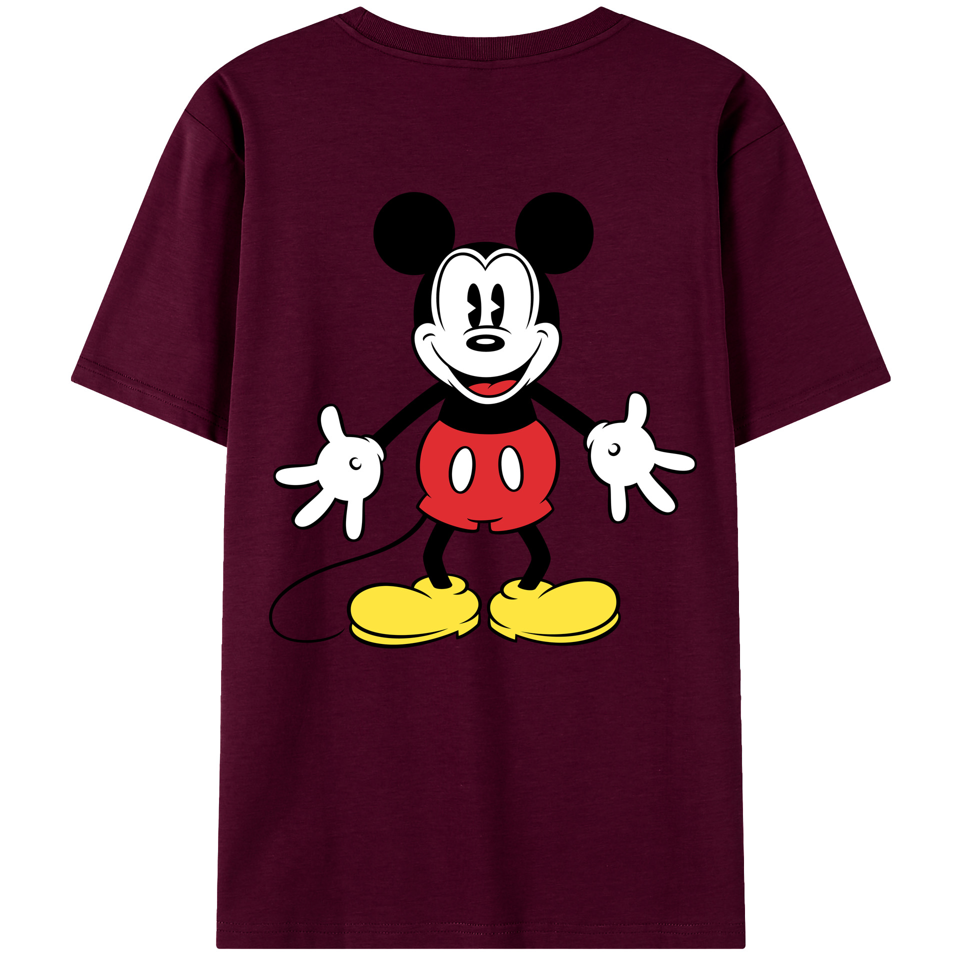 ミッキーマウス Mickey Mouse レディース半袖Tシャツ(バックプリント)